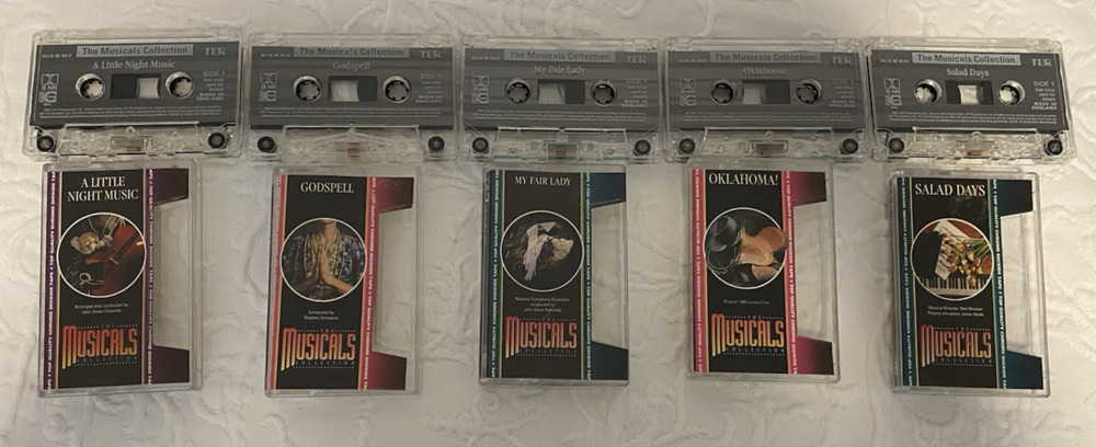 VTG Lot of 5 The Musicals Collection -Cassette Tape -Musical Theater Show Music